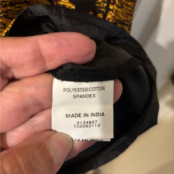 Wayward Fancies Elegant Long Sleeve Dress with Black and Gold Floral Medium - Picture 7 of 11